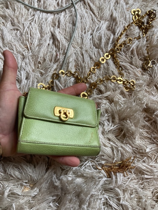 Salvatore Ferragamo Handbags - Salvatore Ferragamo CUTE tiny purse with gold chain